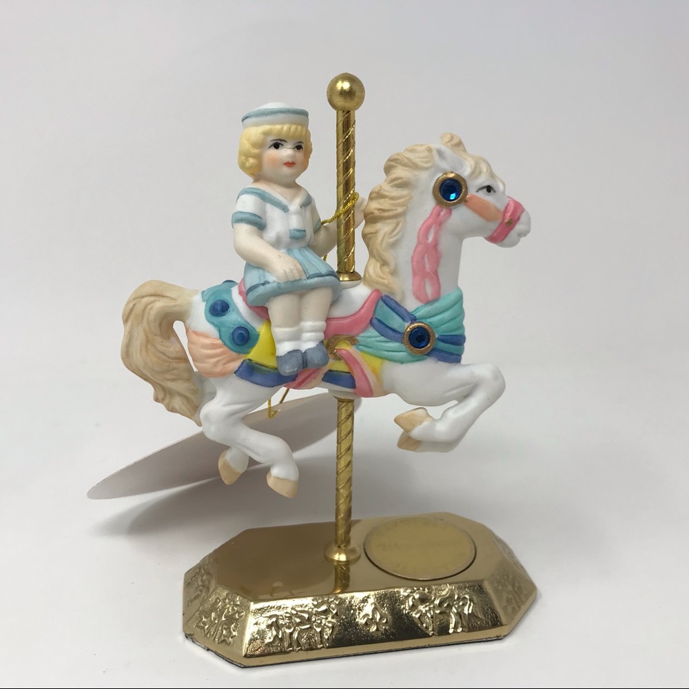 Westminster Carousel Collection Porcelain Bisque Carousel Girl & Horse 563943